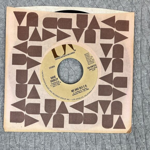 Other - Vintage 45 RPM record Dave Dudley, United Artist Records Country Western blues